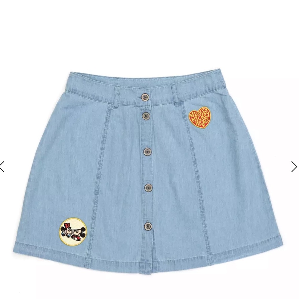 NWT Disney Store Mickey and Minnie Denim Skirt For Adults‼️